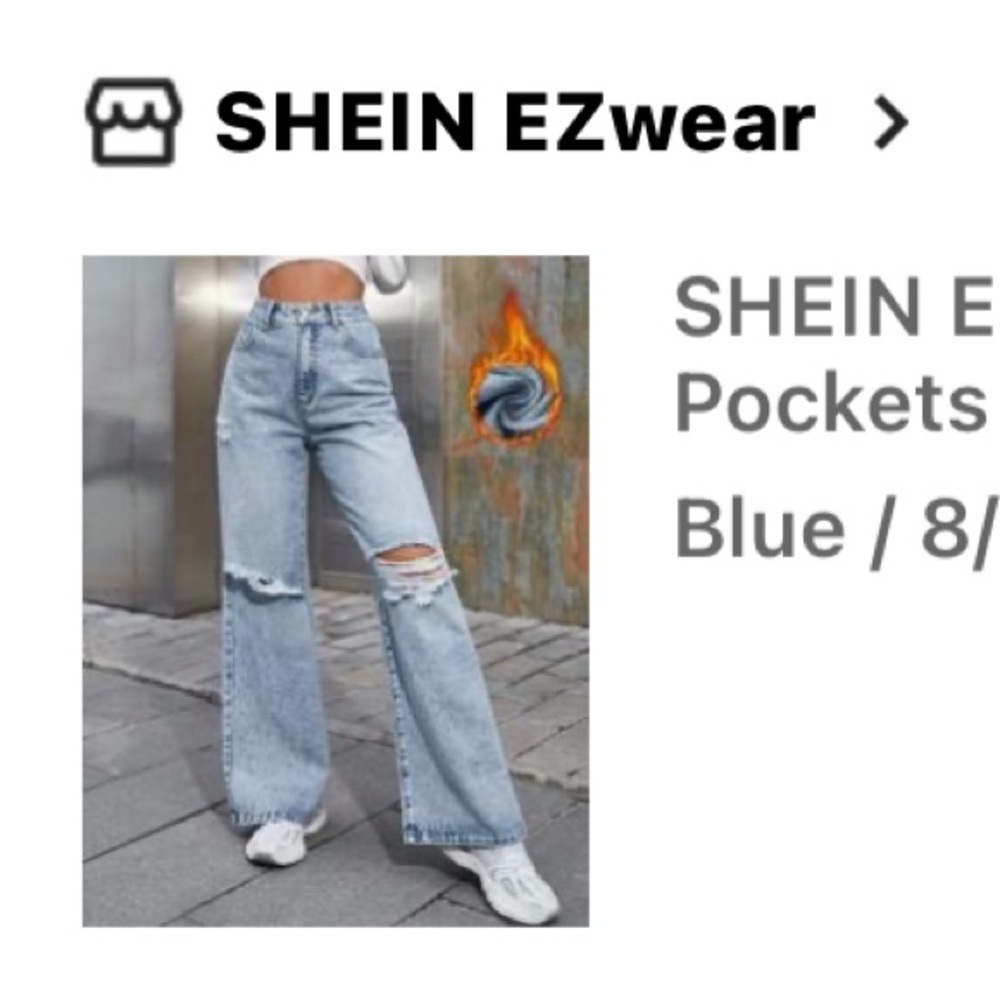 SHEIN EZwear Light Blue Women Jeans